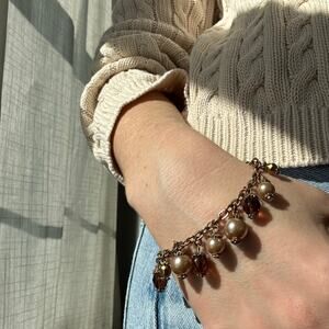 Vintage Beaded Bracelet with Clasp Closure